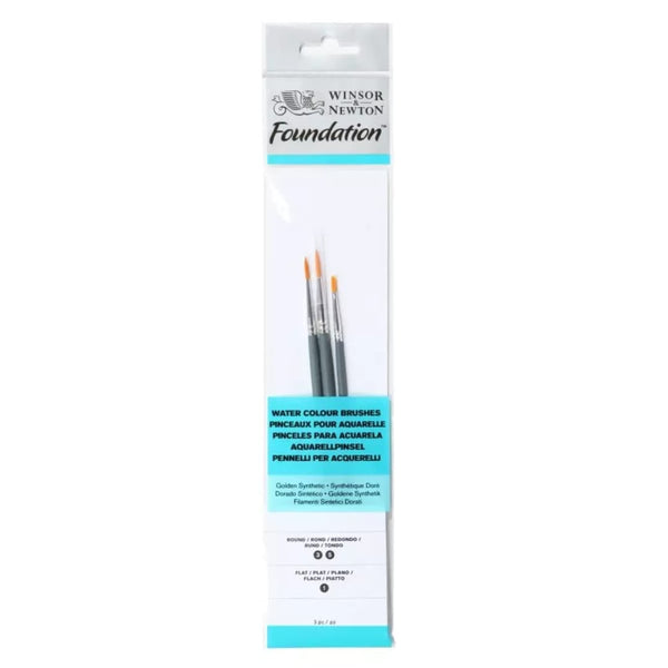 Winsor & Newton Foundation Watercolor Brush Pack Short Handle 11