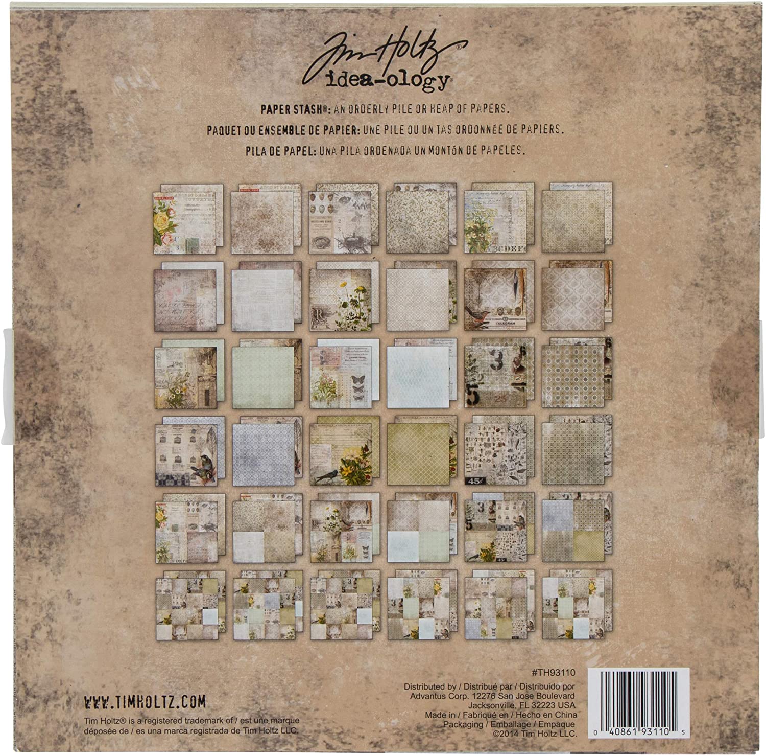 Wallflower Idea-Ology Paper Stash Double-Sided Paper Pad 12