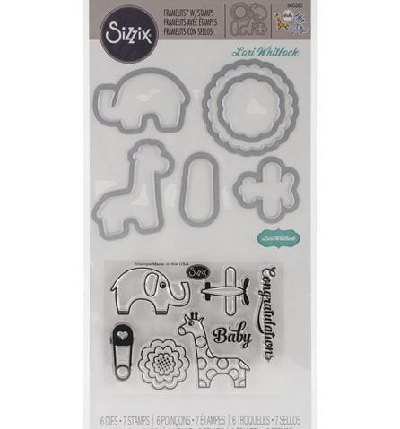 Sizzix Baby Framelits Dies 6/Pkg W/Stamps