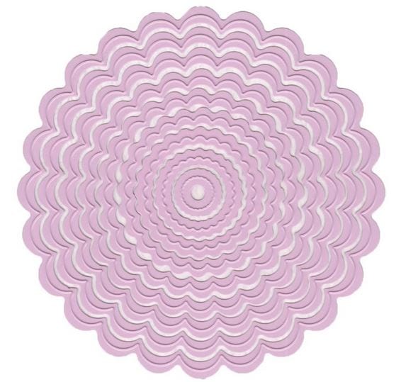 Nellie's Choice Multi Frame Dies Wavy Round, 9/Pkg