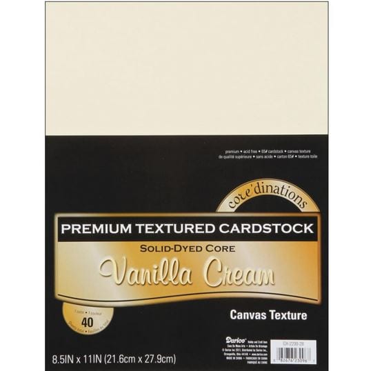 Core'dinations Vanilla Cream - Textured Value Pack Cardstock 8.5