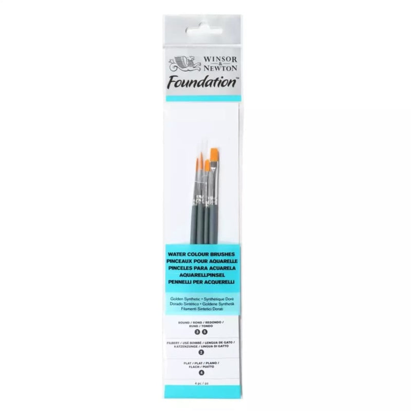 Winsor & Newton Foundation Watercolor Brush Pack Short Handle 14