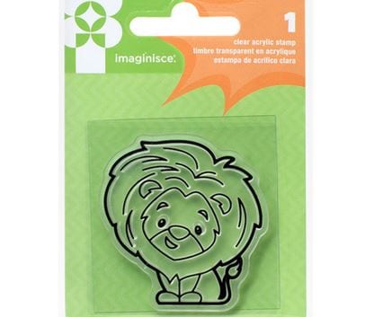 Imaginisce Family Fun Zoo Lion Clear Stamp