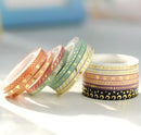 16 Rolls - Super Skinny Washi Tapes Set 1