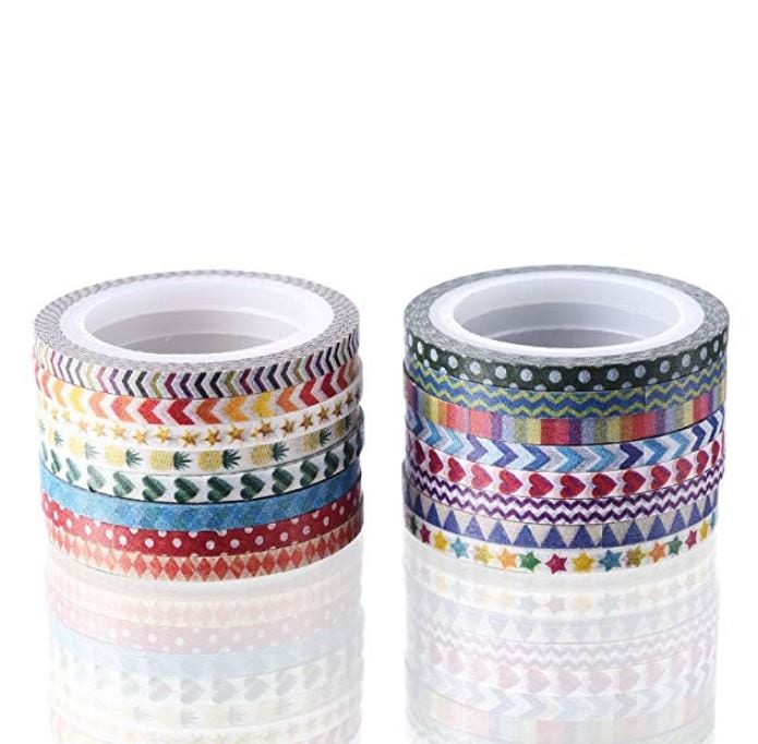 16 Rolls - Super Skinny Washi Tapes Set 2