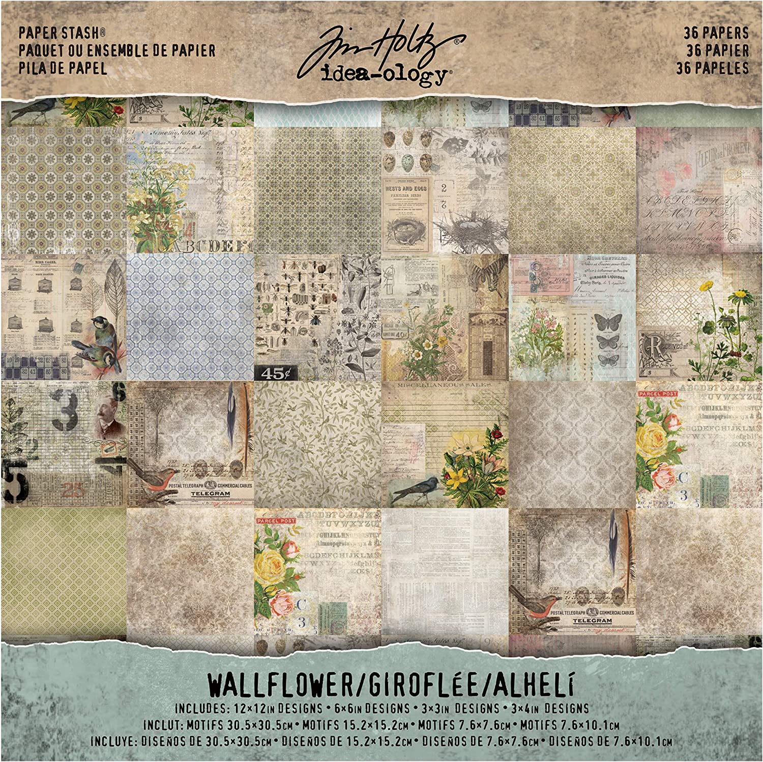 Wallflower Idea-Ology Paper Stash Double-Sided Paper Pad 12