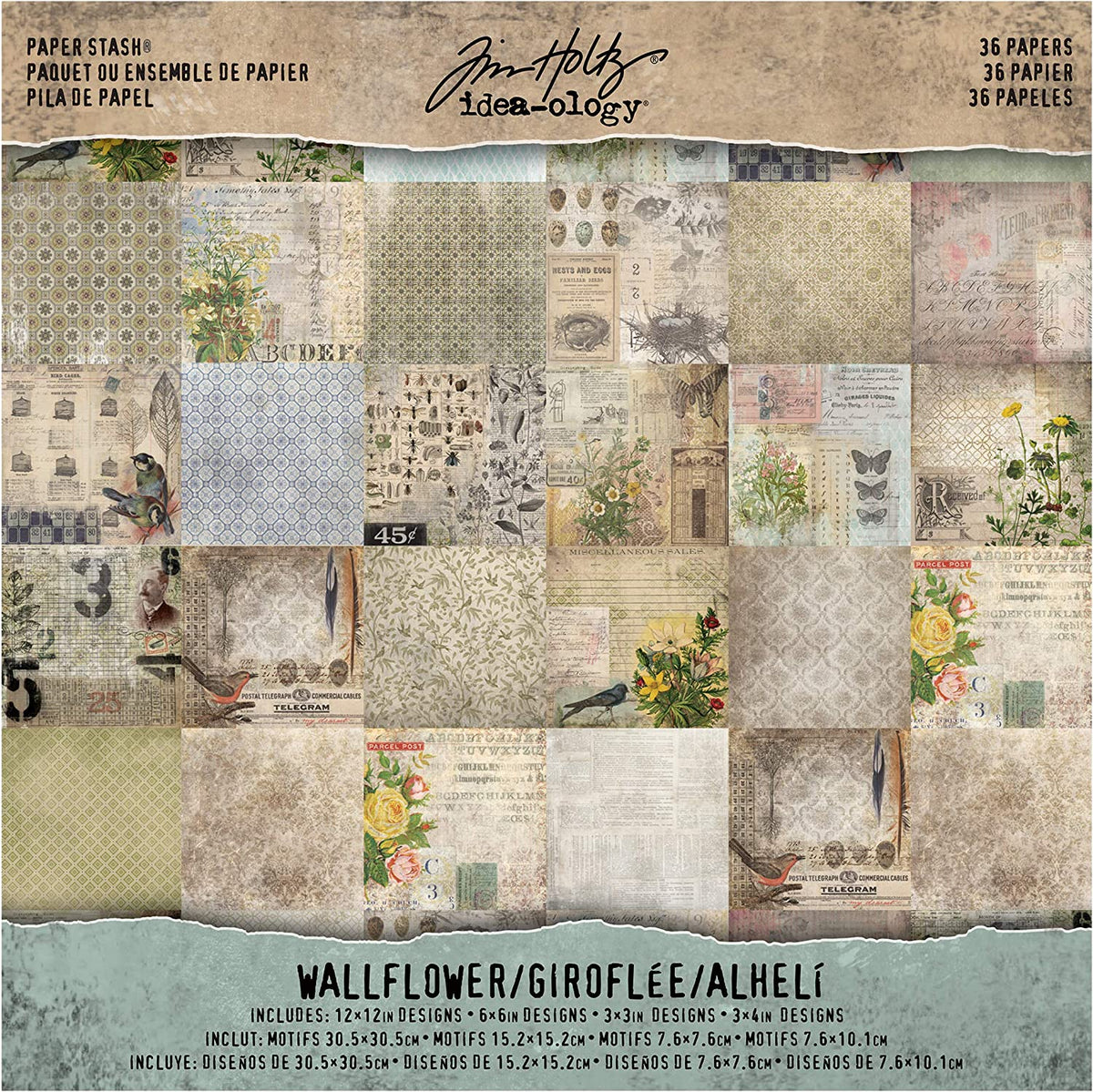 Wallflower Idea-Ology Paper Stash Double-Sided Paper Pad 12