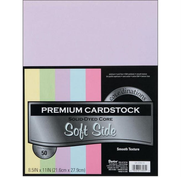 Core'dinations Soft Side - Smooth Value Pack Cardstock 8.5"X11" 50/Pkg