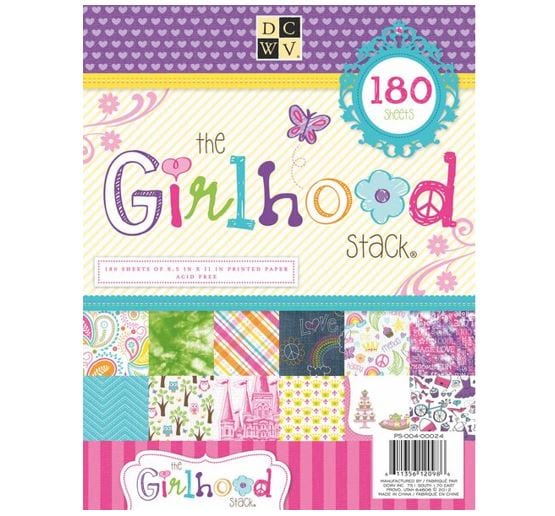 DCWV Girlhood Stack Paper Pad 8.5" x 11" (60 sheets and 180 sheets available)