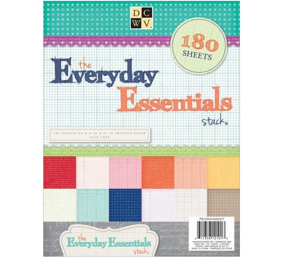 DCWV Everyday Essentials Paper Pad 8.5" x 11" (60 sheets and 180 sheets available)