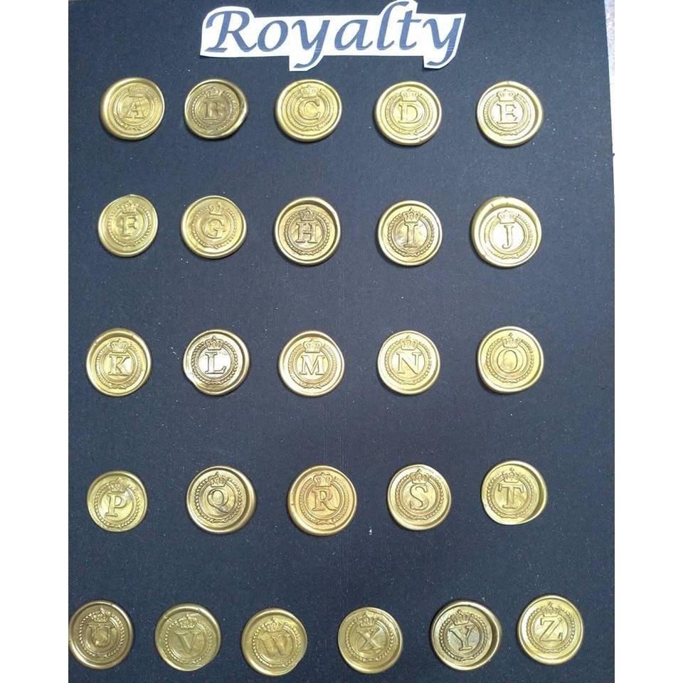 Wax Seal Royalty Monogram (Choose for N-Z) (1 Letter Copper Head and Wooden Handle)