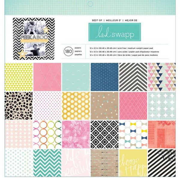Best of Heidi Swapp Paper Pad 12" x 12" (60 sheets and 180 sheets available)