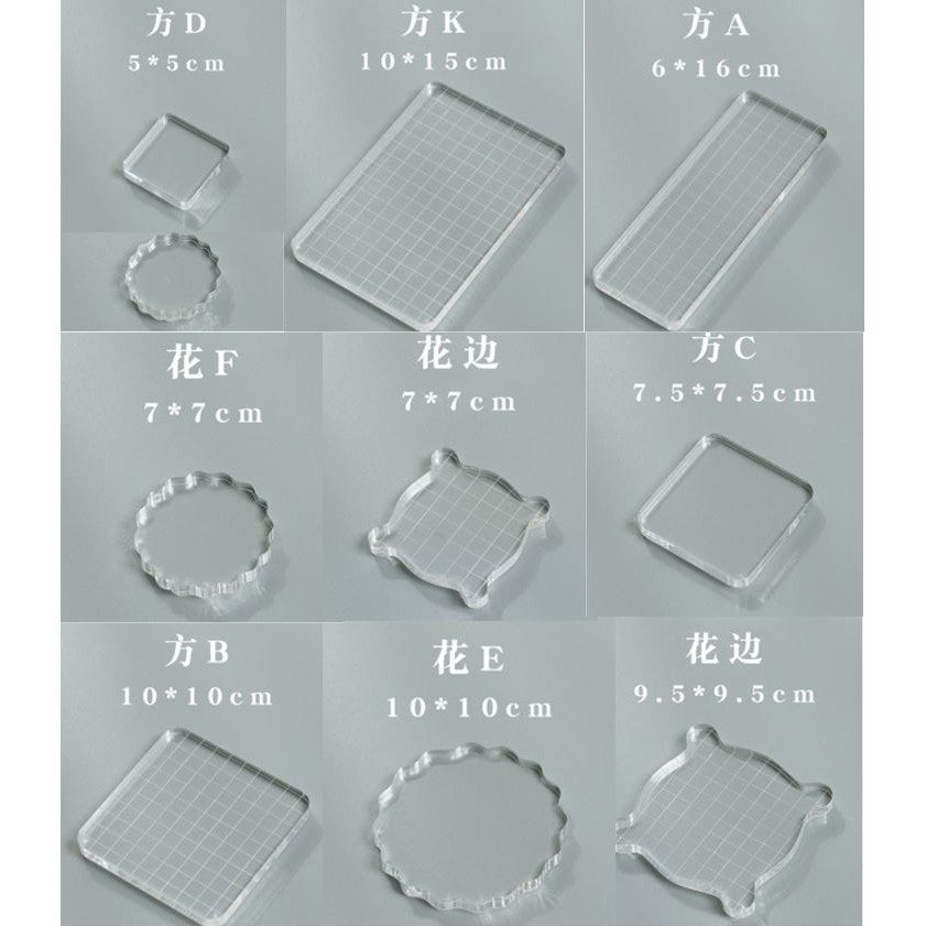 Unbranded Acrylic Blocks for Stamping