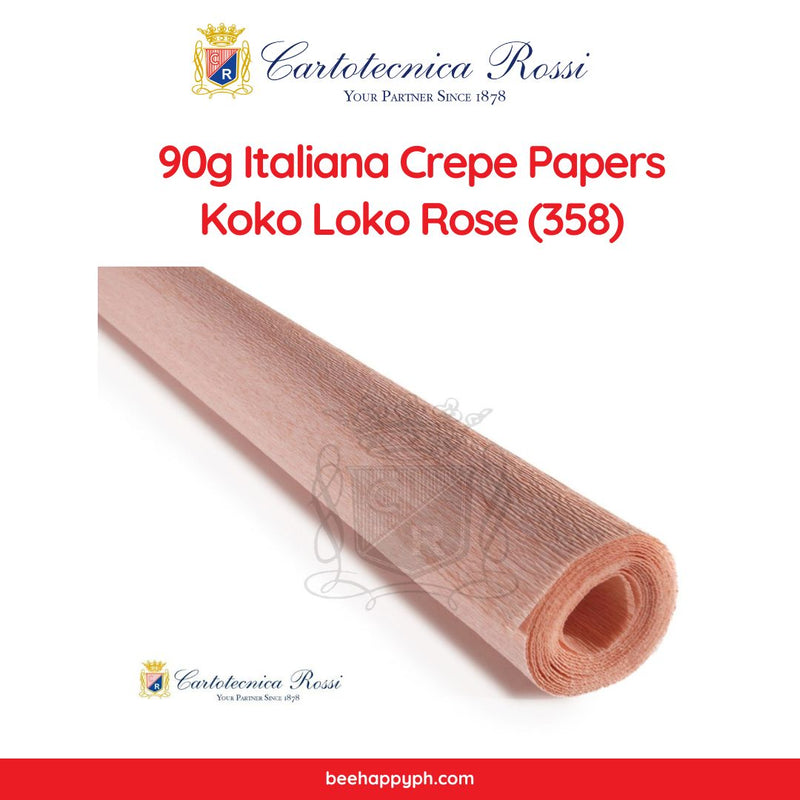 Cartotecnica Rossi Crepe Papers 90g (Pink, Purple & Red Shades) Full Roll Premium Italian Crepe Papers