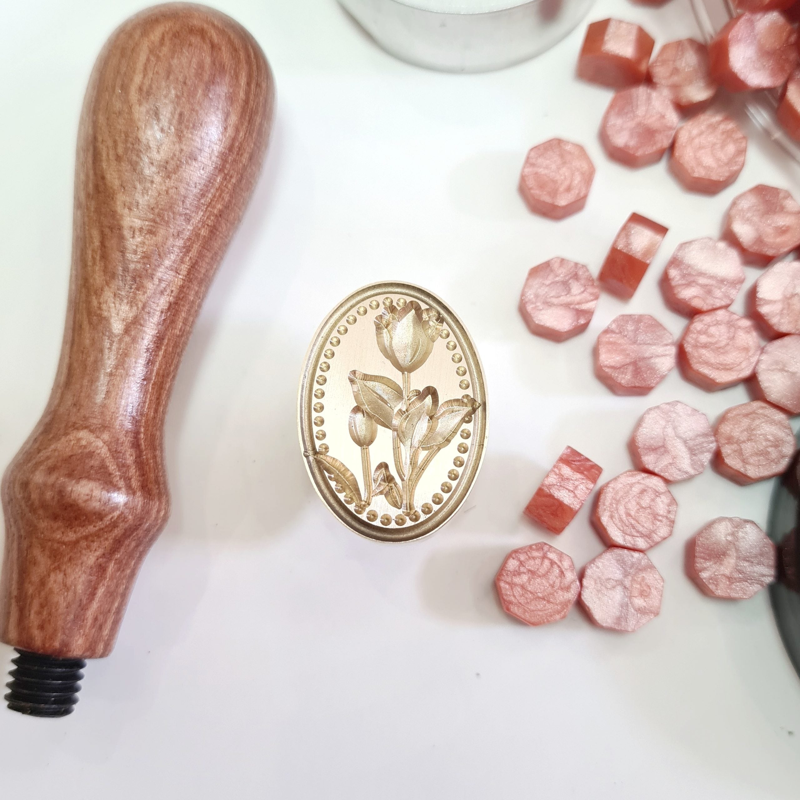 Exact Shape and 3D Wax Seal Stamps - Option 4 (1 Wax Seal Copper Head with Handle Only)