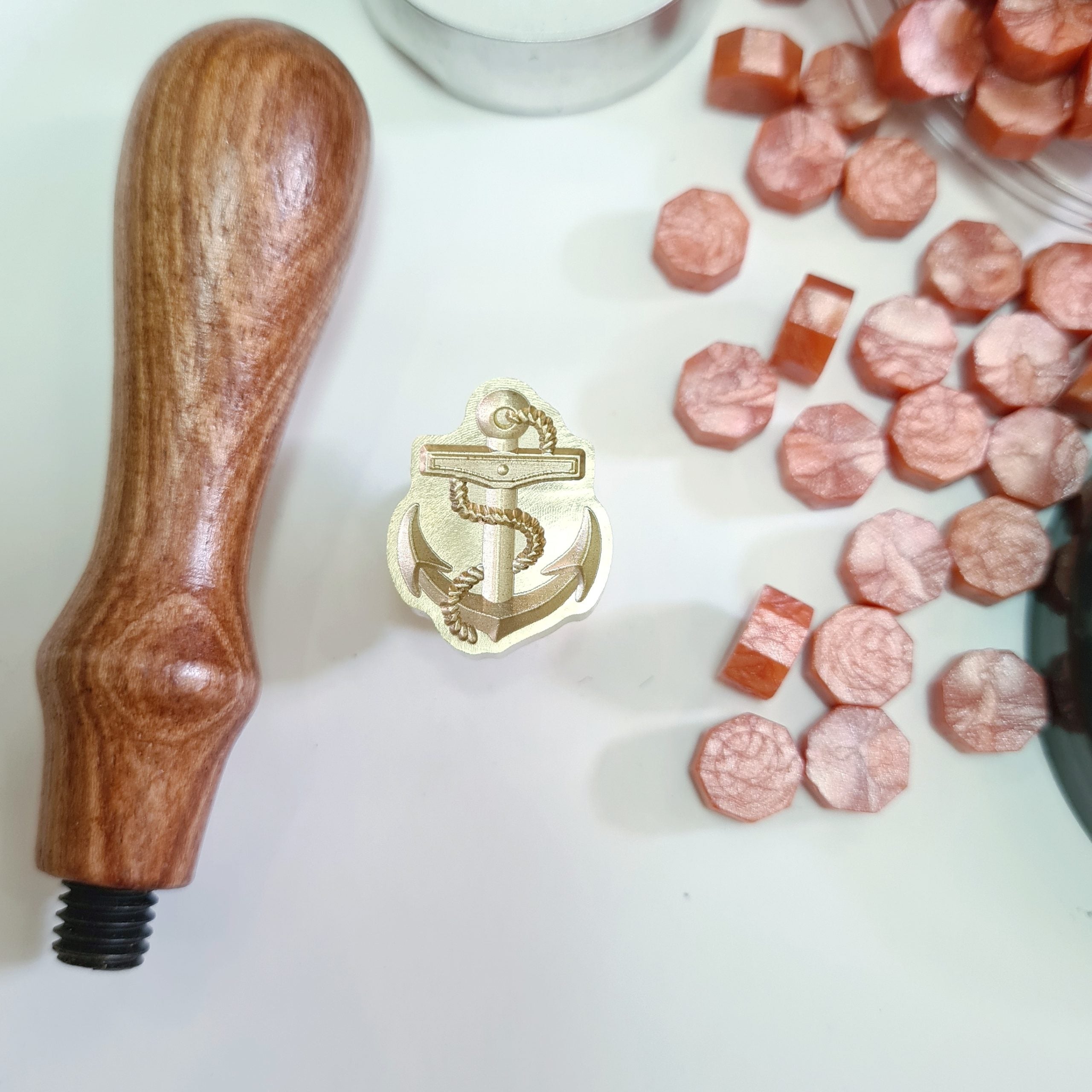 Exact Shape and 3D Wax Seal Stamps - Option 3 (1 Wax Seal Copper Head with Handle Only)