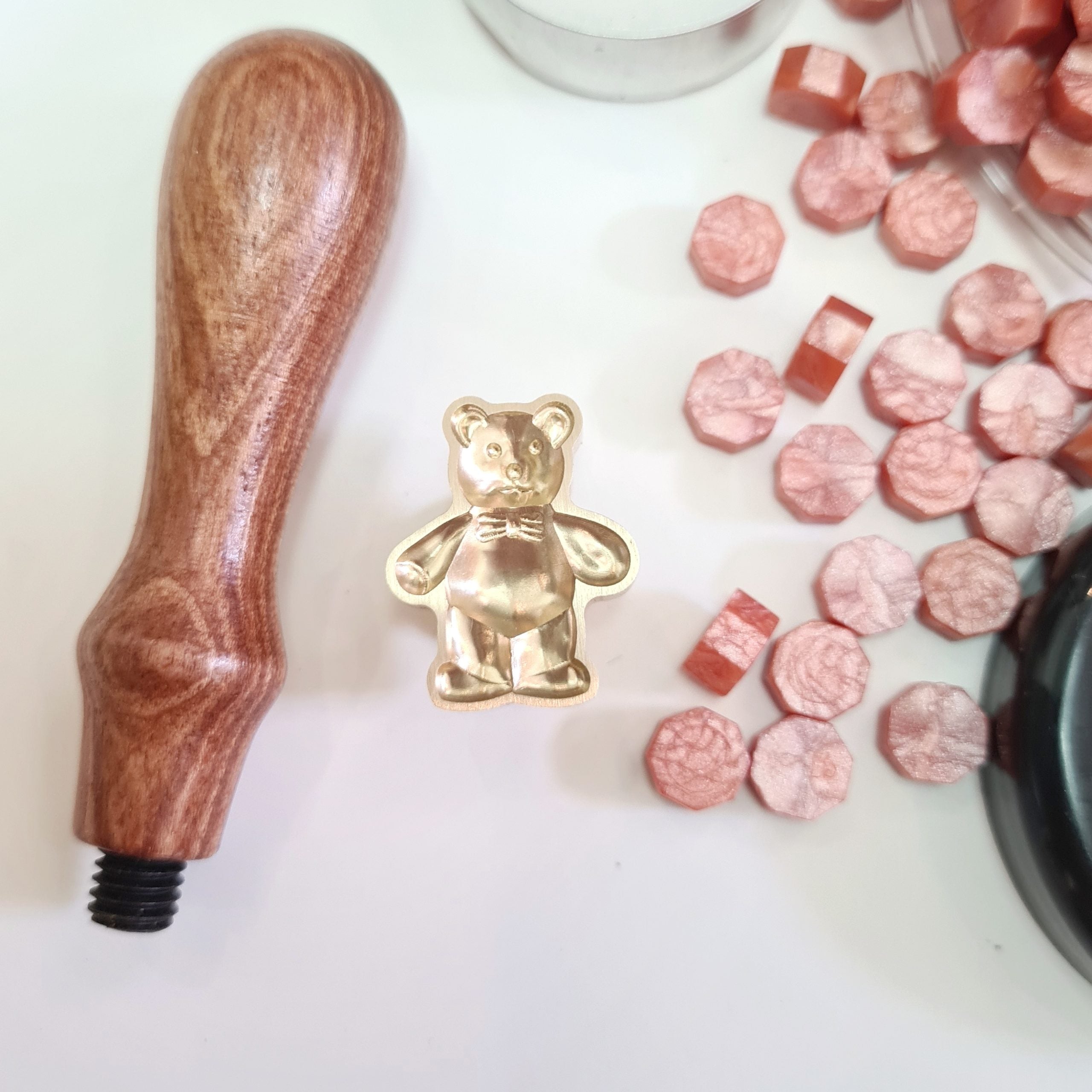 Exact Shape and 3D Wax Seal Stamps - Option 3 (1 Wax Seal Copper Head with Handle Only)