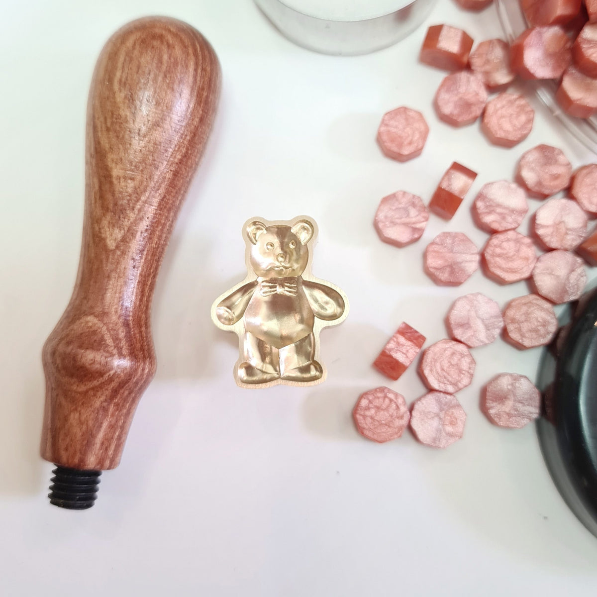 Exact Shape and 3D Wax Seal Stamps - Option 3 (1 Wax Seal Copper Head with Handle Only)