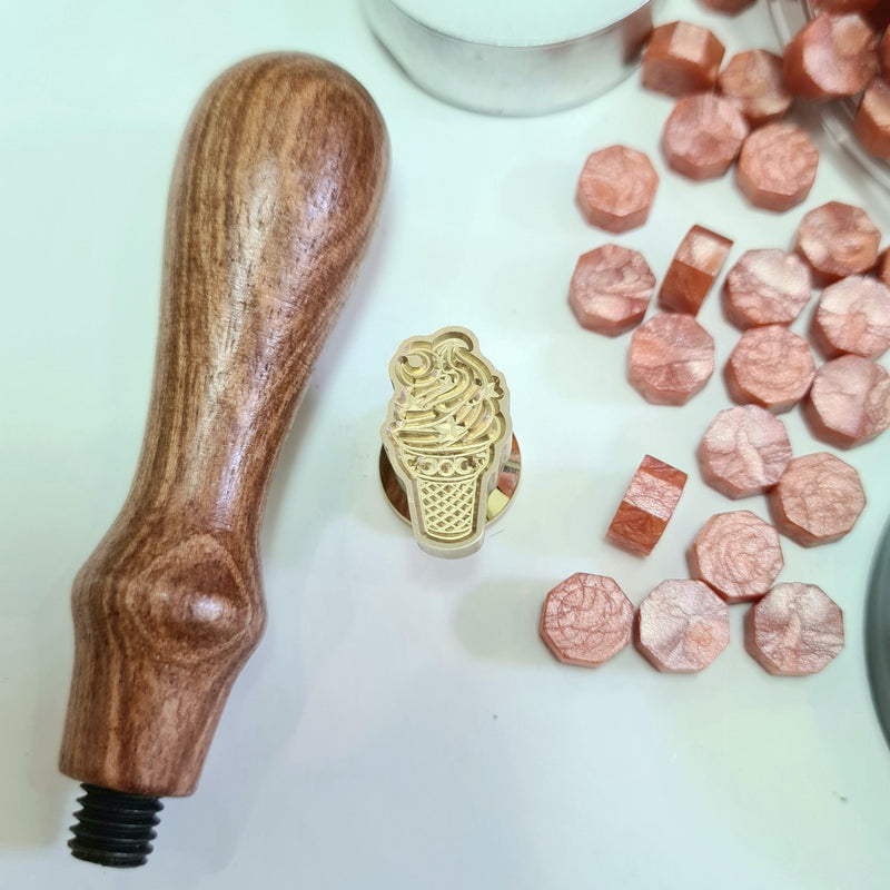 Exact Shape and 3D Wax Seal Stamps - Option 2 (1 Wax Seal Copper Head with Handle Only)