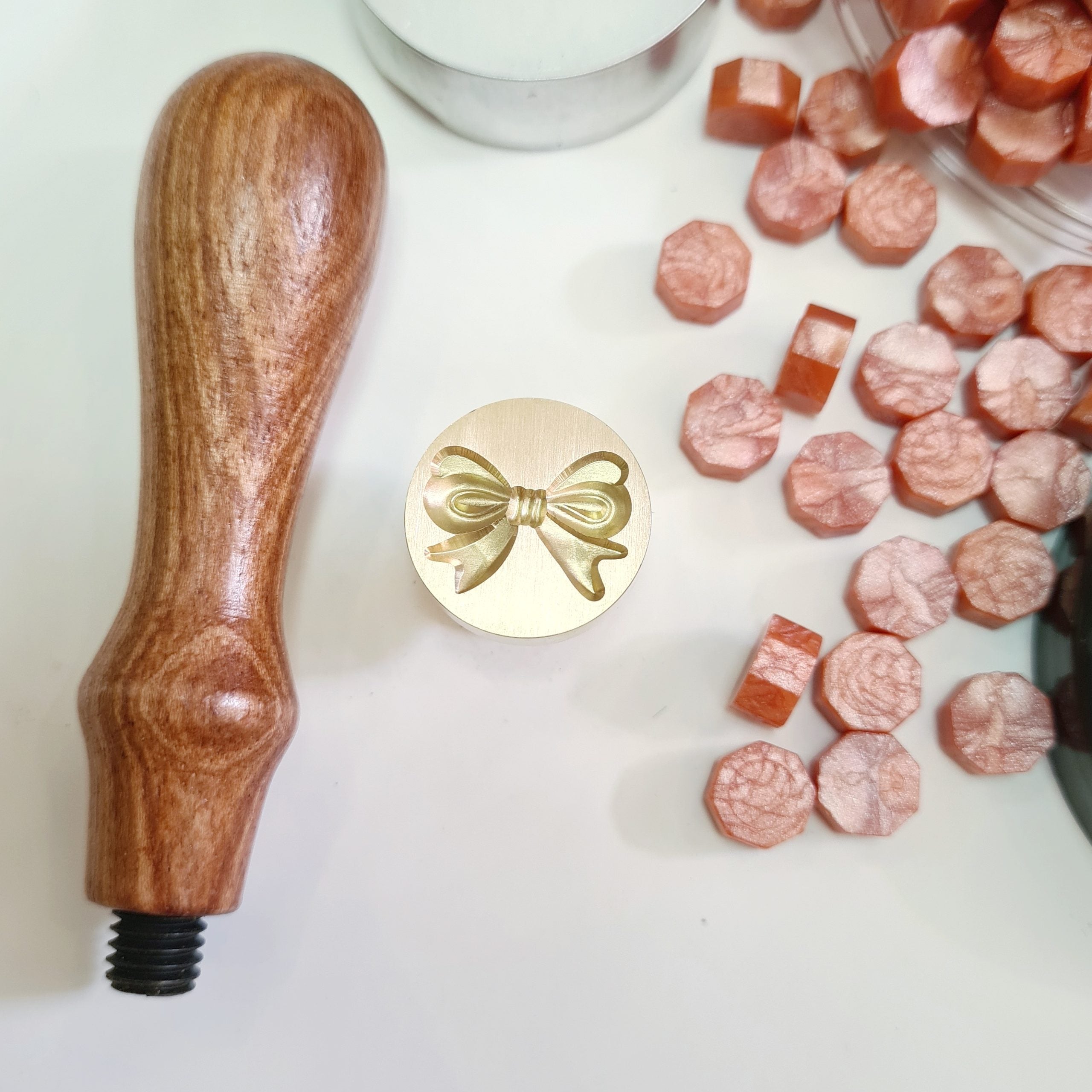 Exact Shape and 3D Wax Seal Stamps - Option 2 (1 Wax Seal Copper Head with Handle Only)
