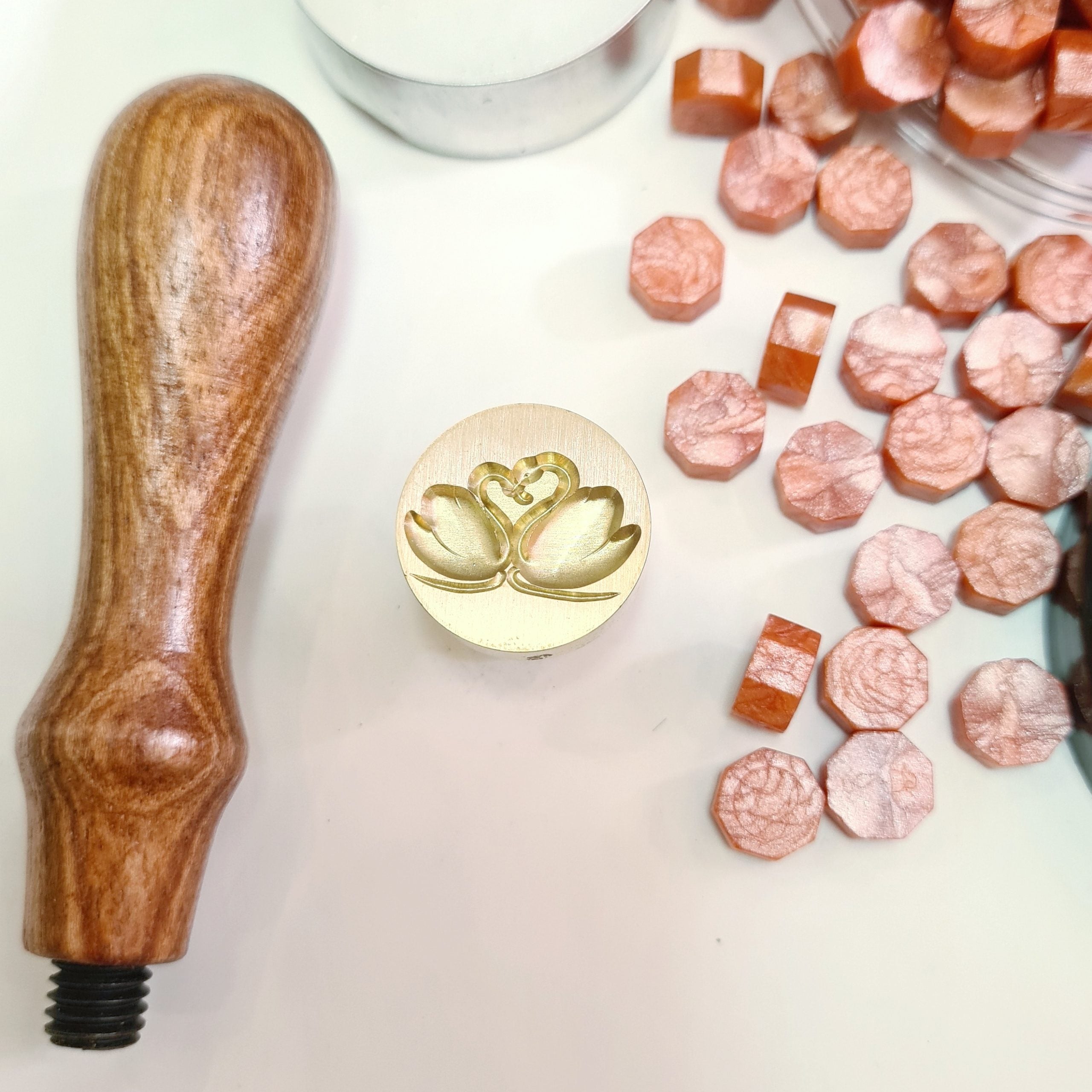 Exact Shape and 3D Wax Seal Stamps - Option 3 (1 Wax Seal Copper Head with Handle Only)