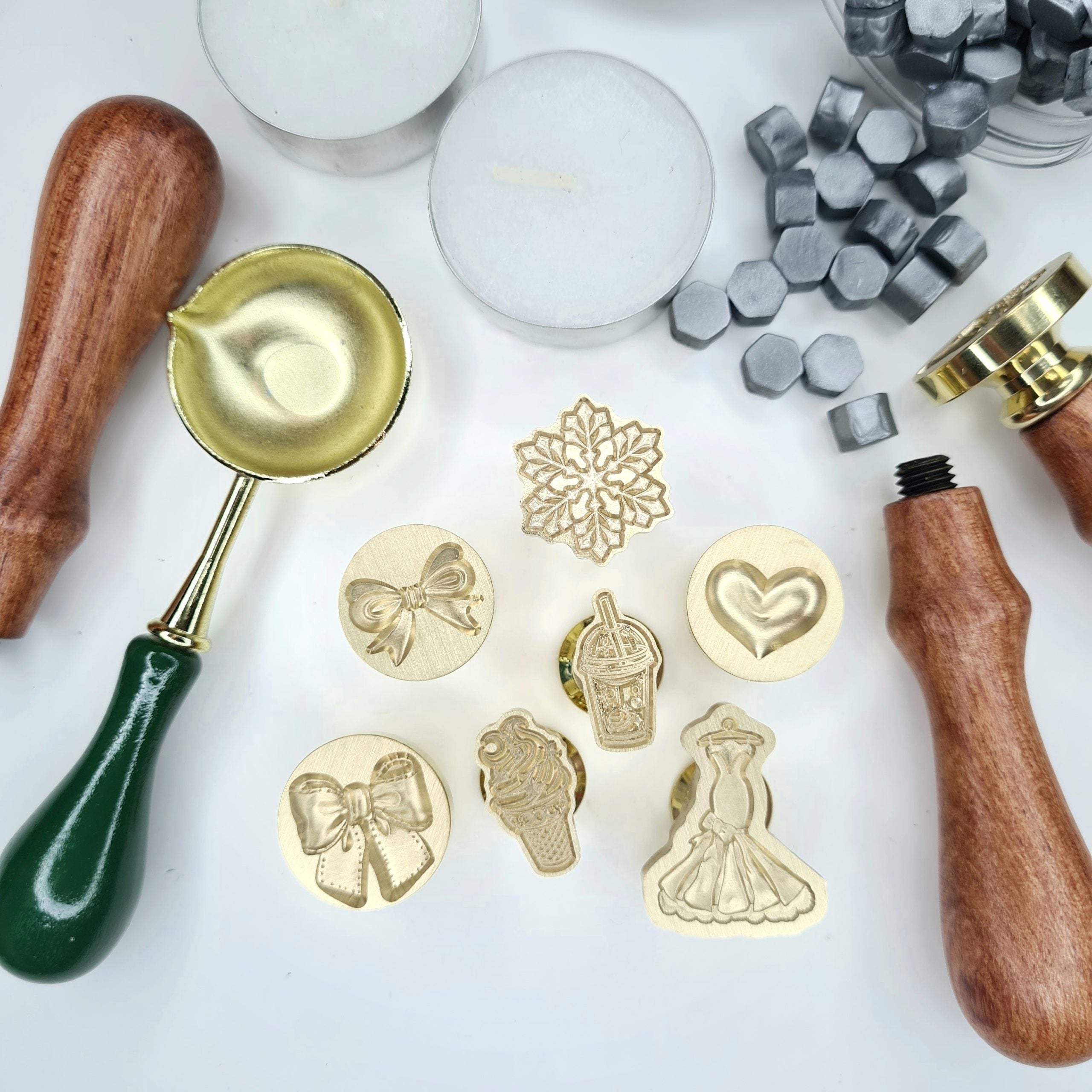 Exact Shape and 3D Wax Seal Stamps - Option 2 (1 Wax Seal Copper Head with Handle Only)