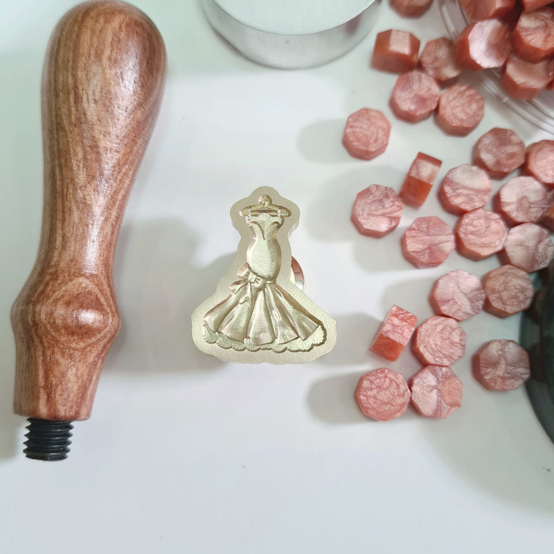 Exact Shape and 3D Wax Seal Stamps - Option 2 (1 Wax Seal Copper Head with Handle Only)