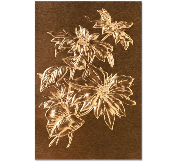 Sizzix Poinsettia 3-D Textured Impressions Embossing Folder Tim Holtz
