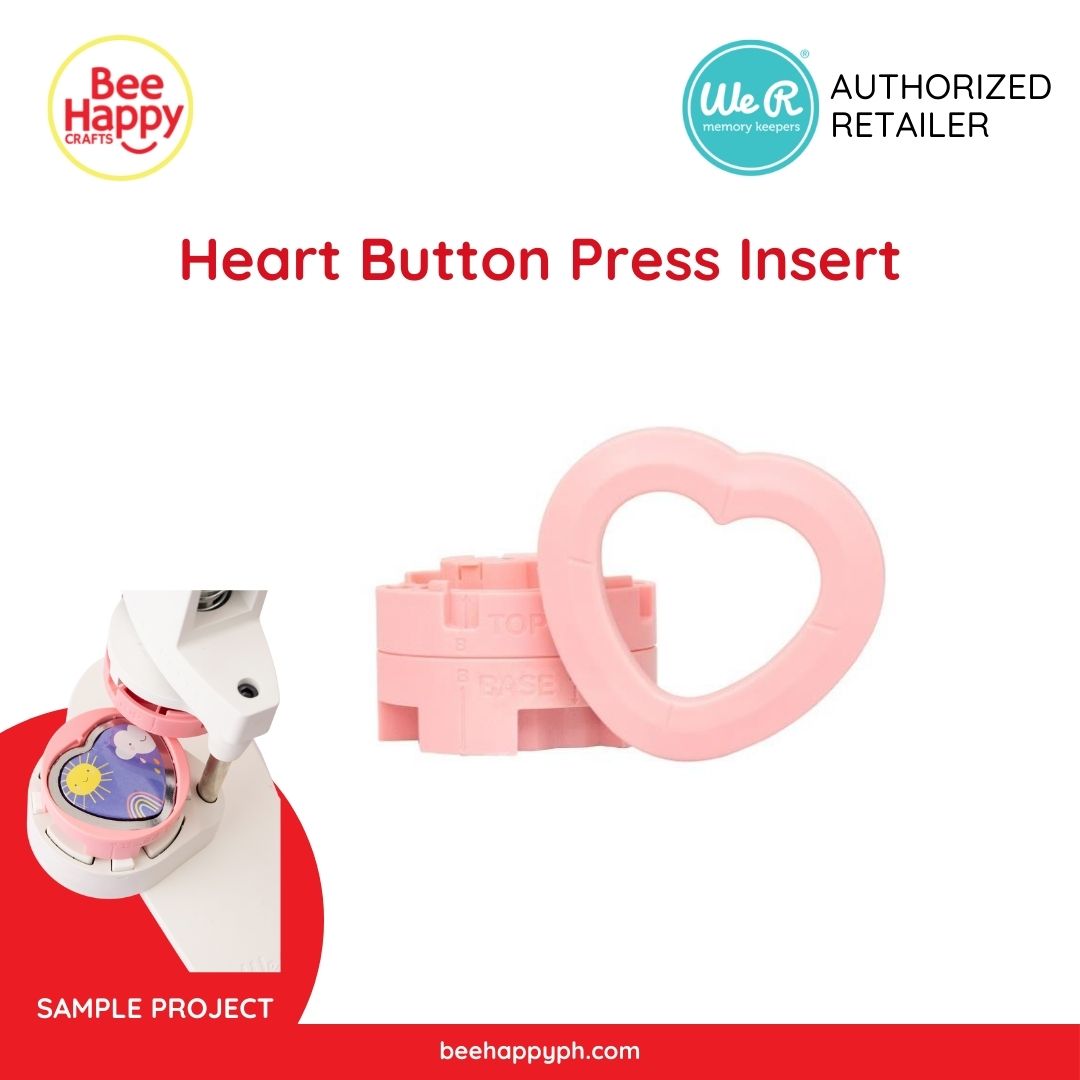 We R Memory Keepers Heart-Button Press Insert