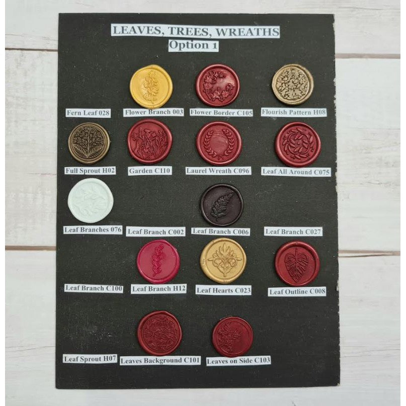 (Options Set 1) Wax Seals Leaves, Trees, Wreaths