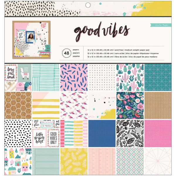 Crate Paper Good Vibes Paper Pad 12" x 12"
