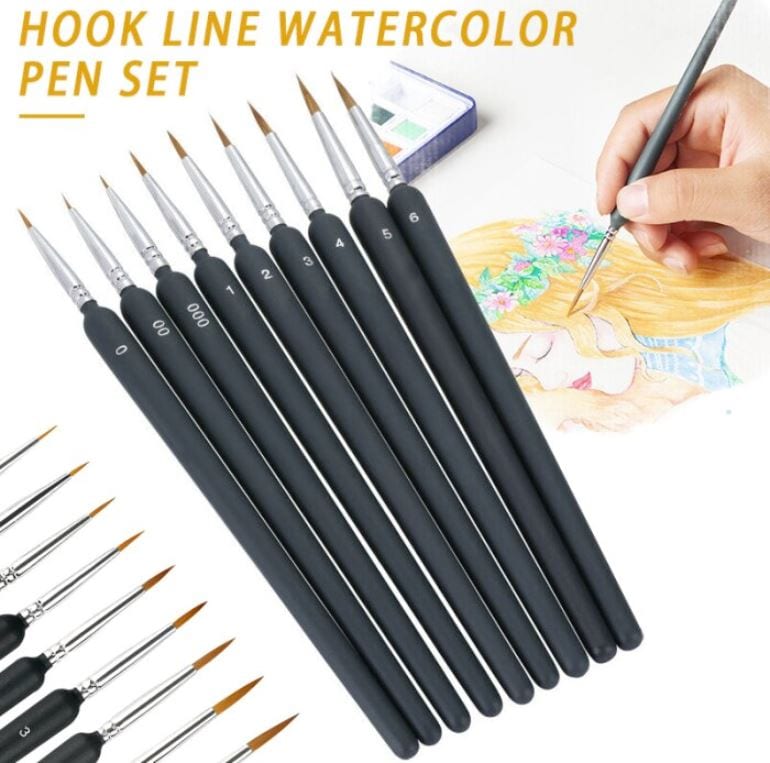 Hook Line Fine Detail Paint Brushes