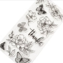 American Crafts 5th and Monaco Pink Paislee Acrylic Clear Stamps