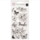 American Crafts 5th and Monaco Pink Paislee Acrylic Clear Stamps