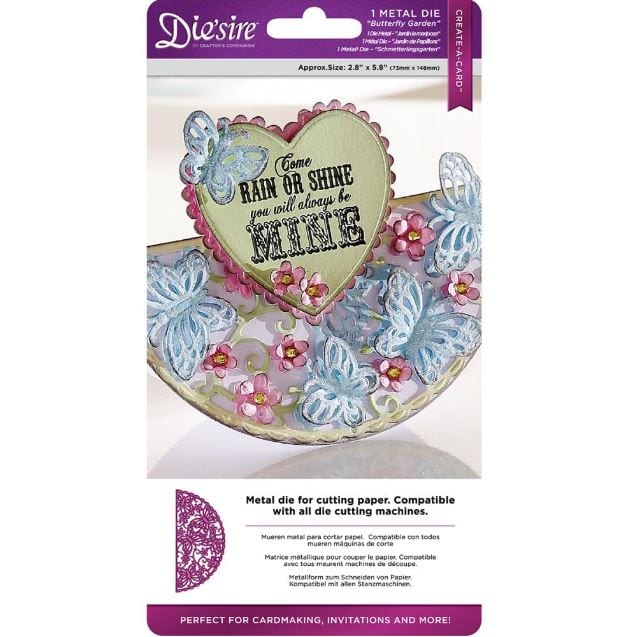Crafter's Companion Butterfly Garden Die'sire Create-A-Card Cut and Emboss Dies