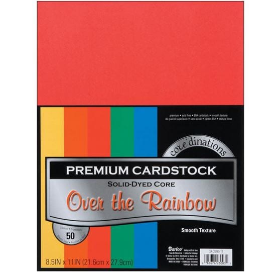 Core'dinations Value Pack Smooth Cardstock 12x12 20/Pkg Over The Rainbow