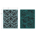 Sizzix Texture Fades Embossing Folders 2PK - Damask & Regal Flourishes Set by Tim Holtz