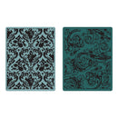 Sizzix Texture Fades Embossing Folders 2PK - Damask & Regal Flourishes Set by Tim Holtz
