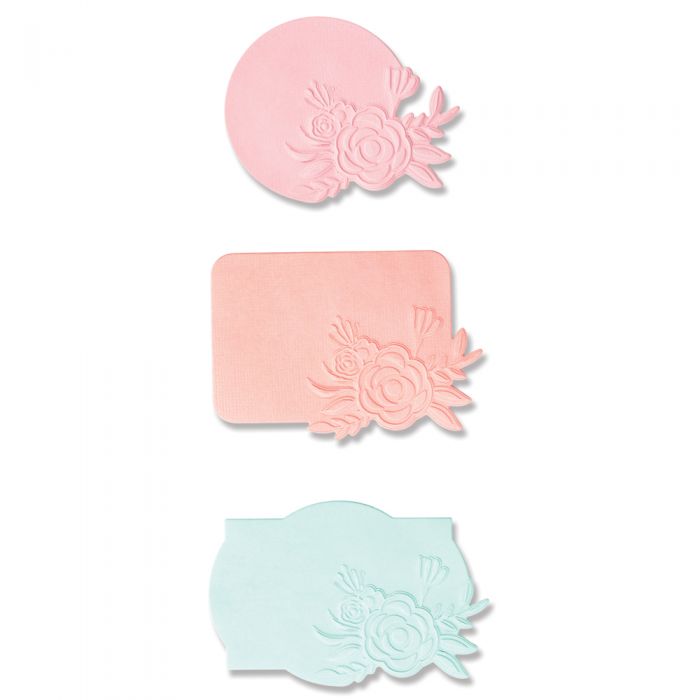 Sizzix Switchlits Embossing Folder - Floral Label by Kath Breen