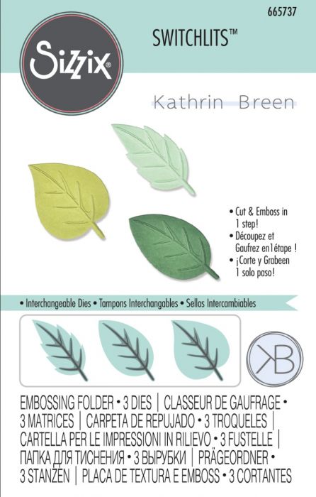 Sizzix Switchlits Embossing Folder - Spring Leaves by Kath Breen
