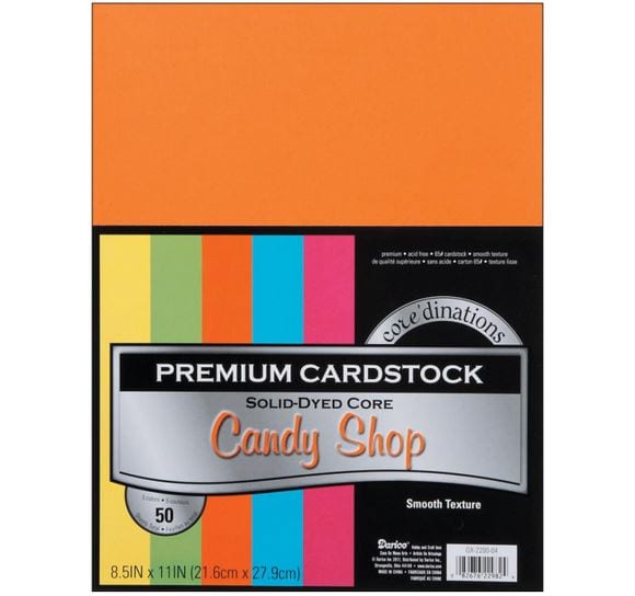 Core'dinations Candy Shop - Smooth Value Pack Cardstock 8.5"X11" 50/Pkg