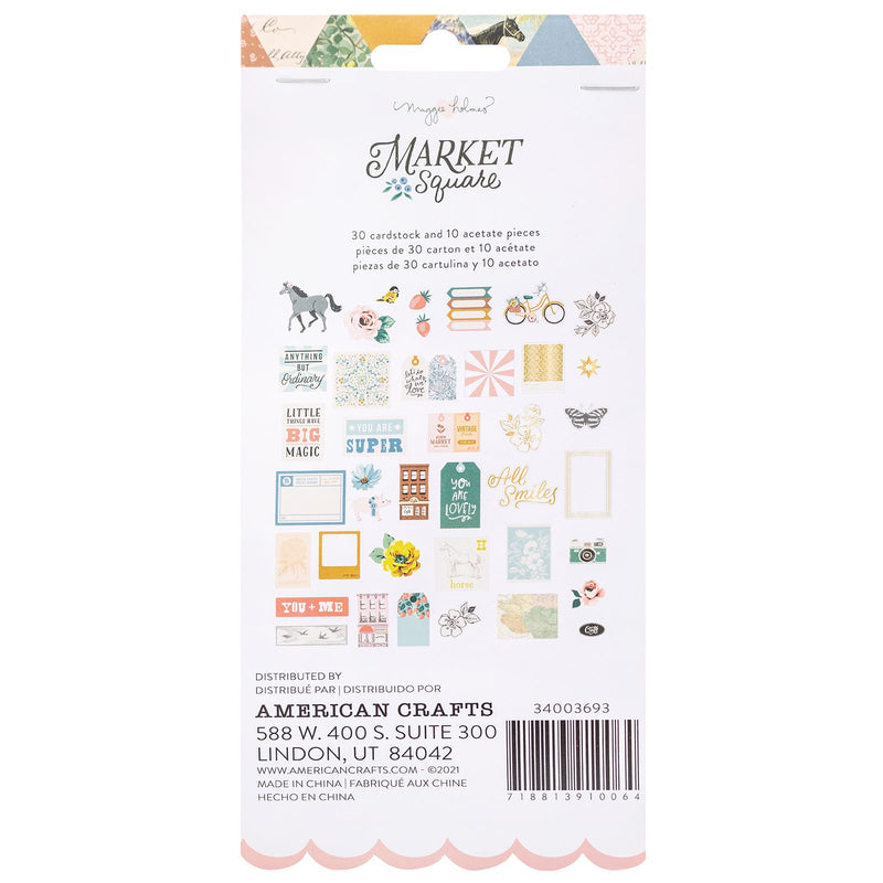 American Crafts Market Square Ephemera with Gold Foil Maggie Holmes