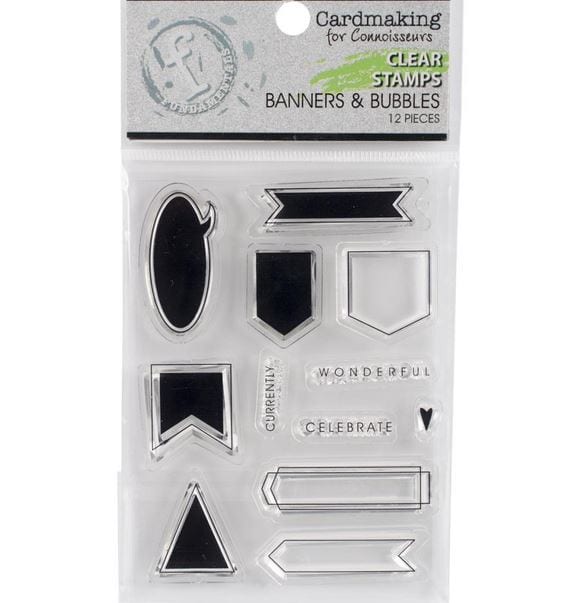 Ruby Rock It Banners & Bubbles Fundamentals Clear Stamps 3