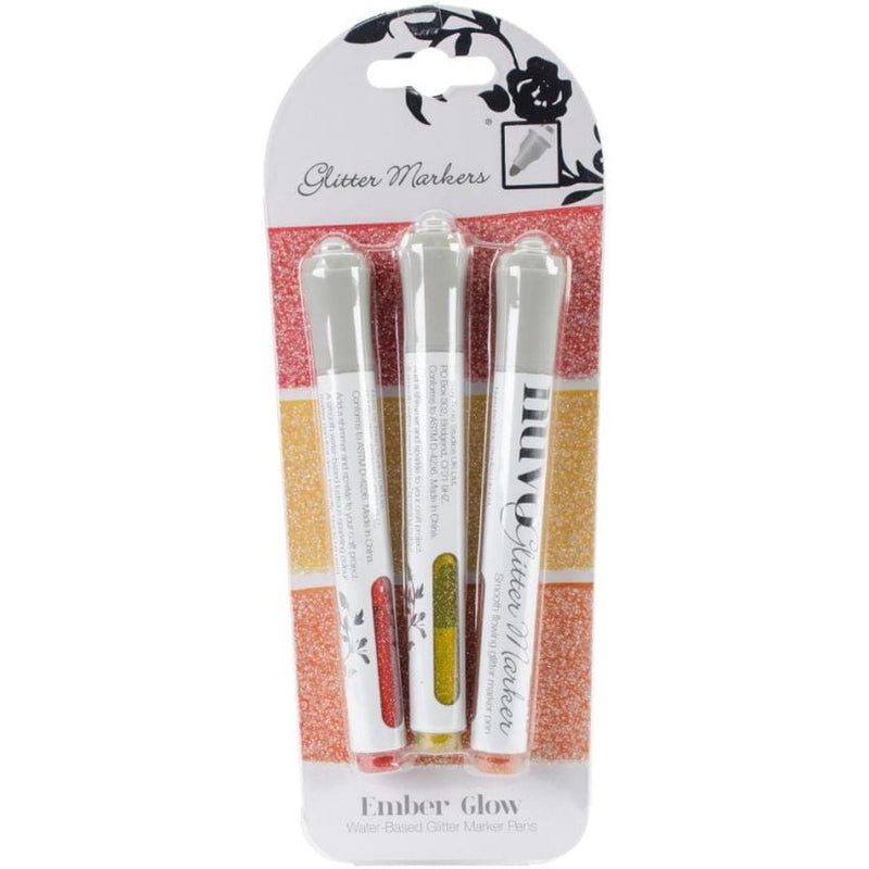 Nuvo Glitter Markers 3/Pkg