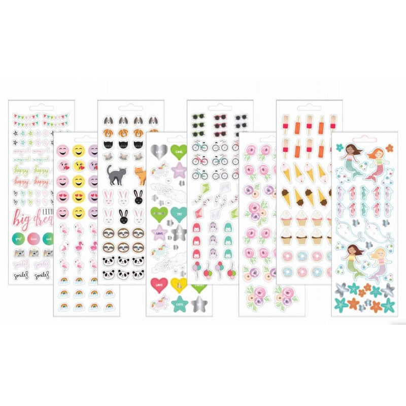 Girl Happy Planner Icon Stickers