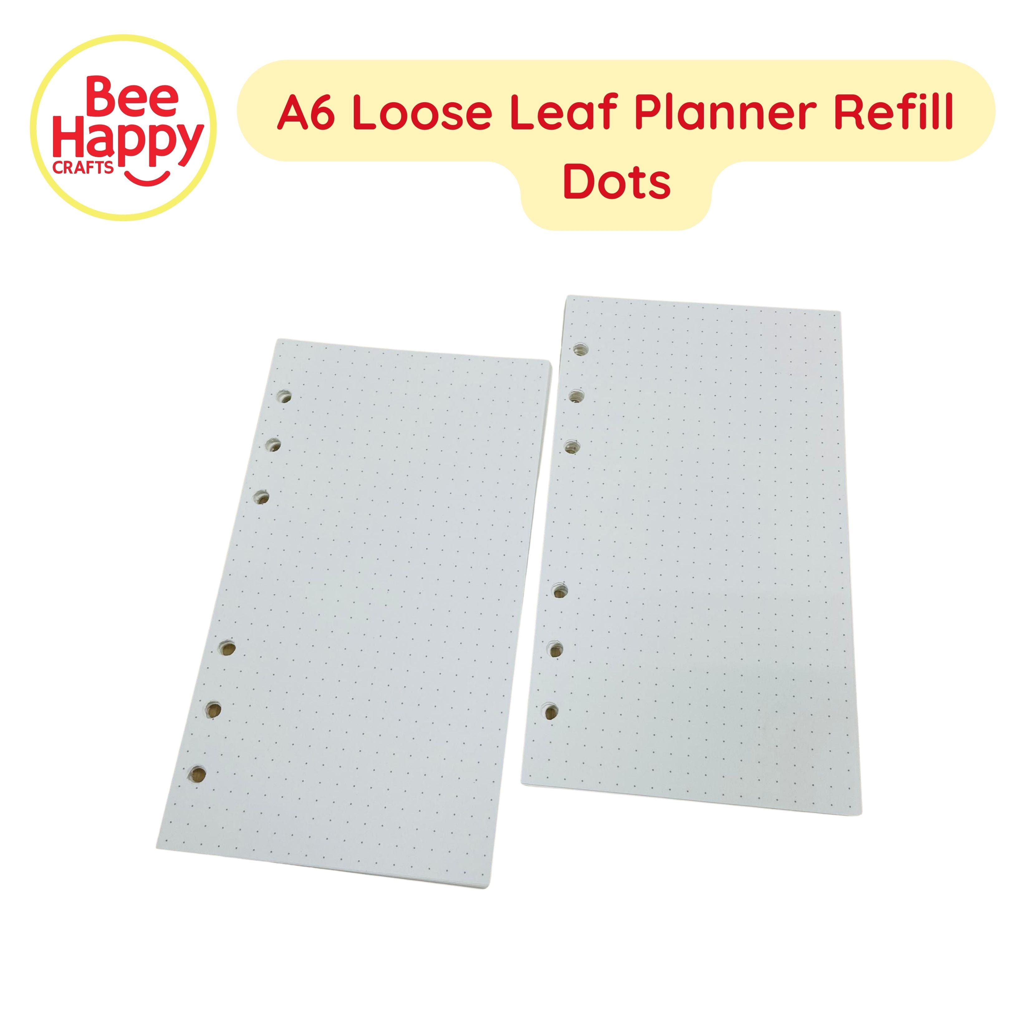 A6 Loose Leaf Planner Refill and Pockets for Ring Binder