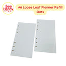 A6 Loose Leaf Planner Refill and Pockets for Ring Binder