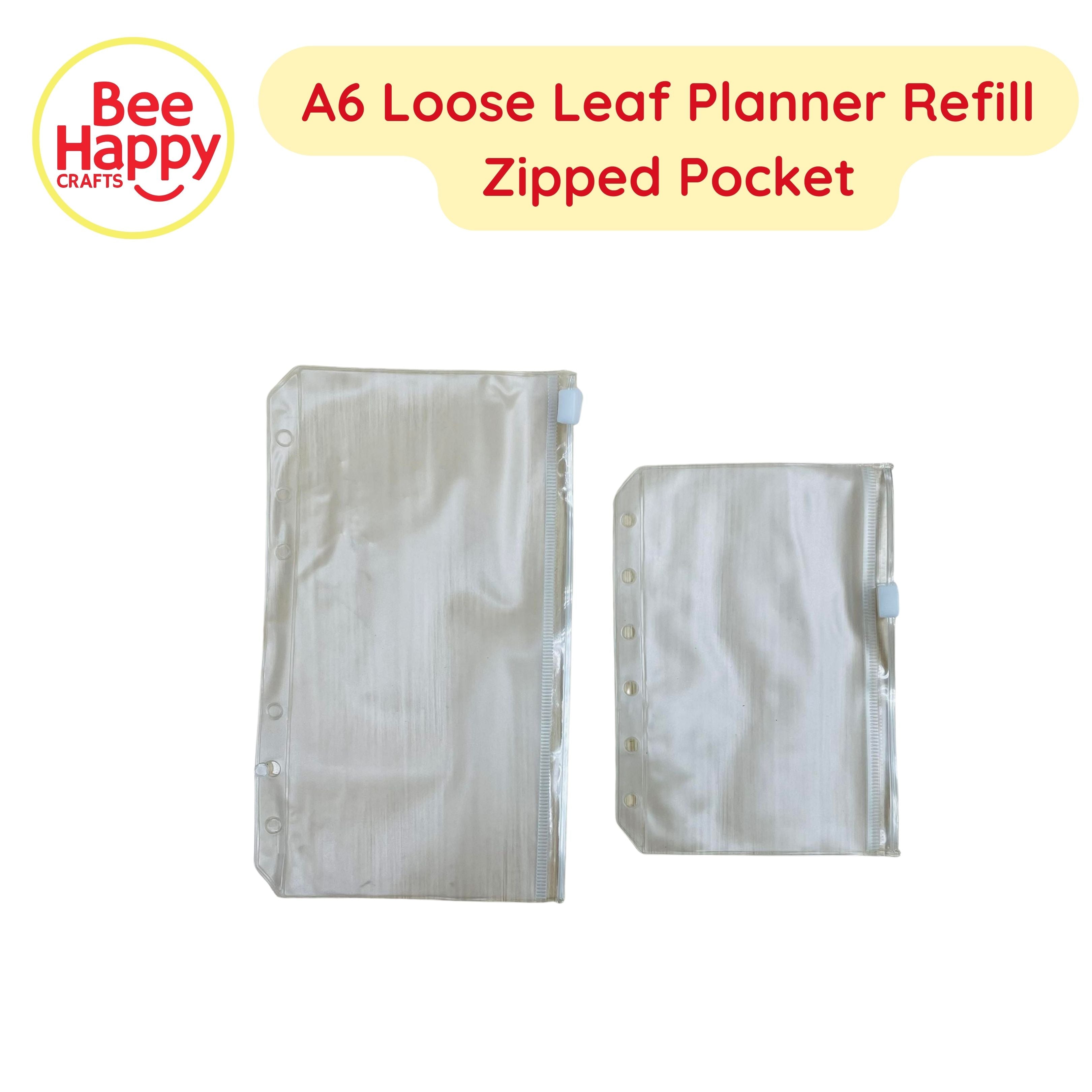 A6 Loose Leaf Planner Refill and Pockets for Ring Binder