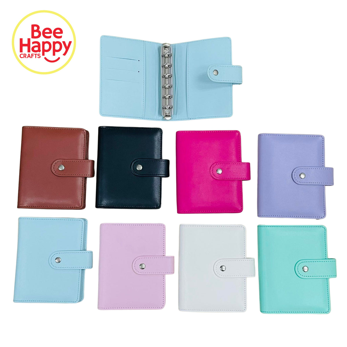 A7 Macaron Candy Color PU Leather Ring Binder Cover