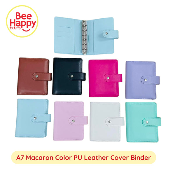 A7 Macaron Candy Color PU Leather Ring Binder Cover
